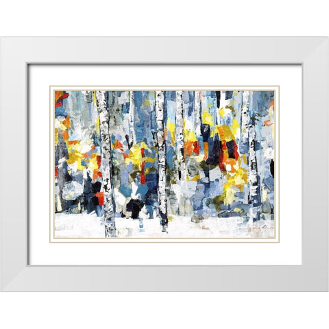 Natures Chorus White Modern Wood Framed Art Print with Double Matting by Henry, Alexys