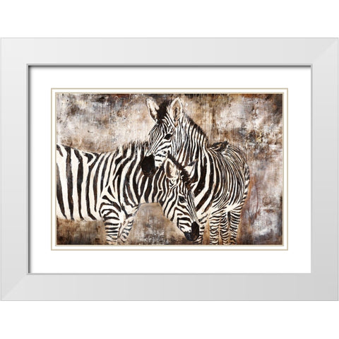 Bonded And Banded White Modern Wood Framed Art Print with Double Matting by Maas, Jodi