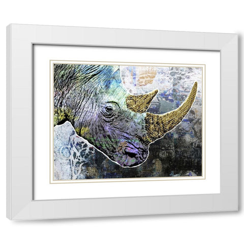 Pop Art - Rhino White Modern Wood Framed Art Print with Double Matting by Inner Circle