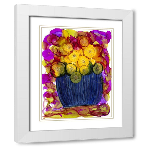 Venetian Golds II White Modern Wood Framed Art Print with Double Matting by Baynes, Cheryl