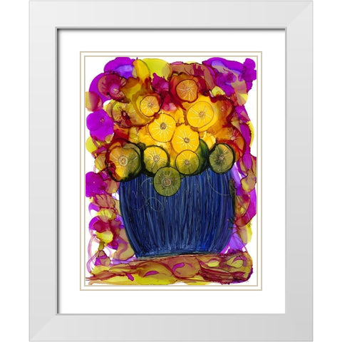 Venetian Golds II White Modern Wood Framed Art Print with Double Matting by Baynes, Cheryl