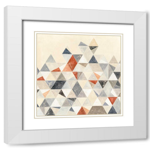 Division and Connection II White Modern Wood Framed Art Print with Double Matting by Meagher, Megan