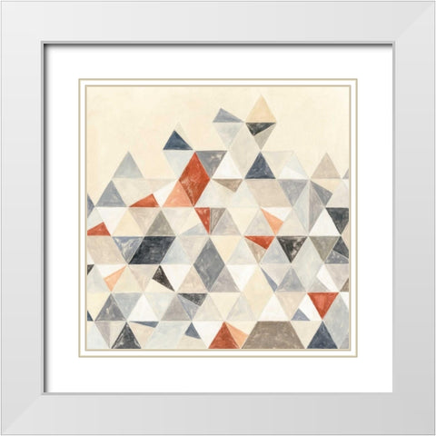 Division and Connection II White Modern Wood Framed Art Print with Double Matting by Meagher, Megan