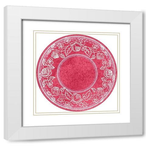 DIY Love Collection C White Modern Wood Framed Art Print with Double Matting by Vision Studio