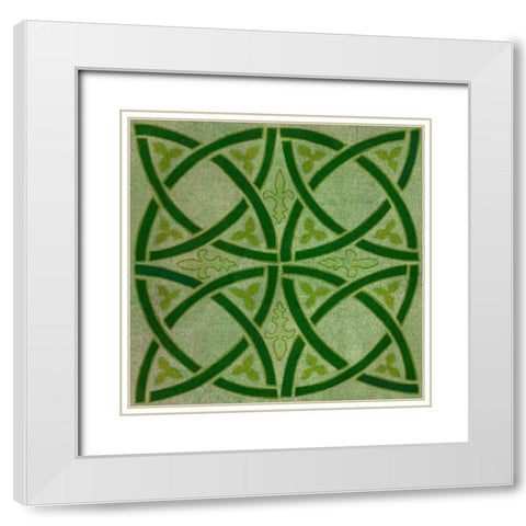 St. Pattys Collection G White Modern Wood Framed Art Print with Double Matting by Vision Studio