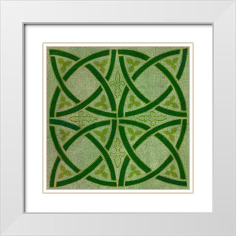 St. Pattys Collection G White Modern Wood Framed Art Print with Double Matting by Vision Studio