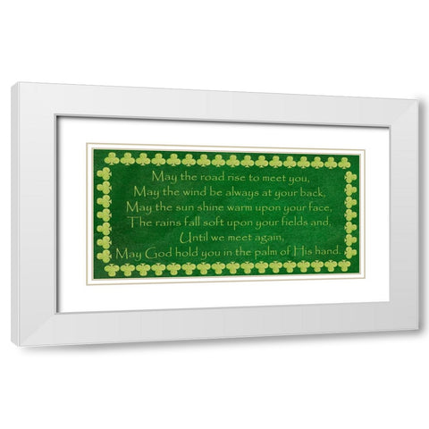 St. Pattys Collection H White Modern Wood Framed Art Print with Double Matting by Vision Studio