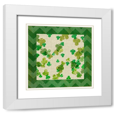 St. Pattys Collection I White Modern Wood Framed Art Print with Double Matting by Vision Studio