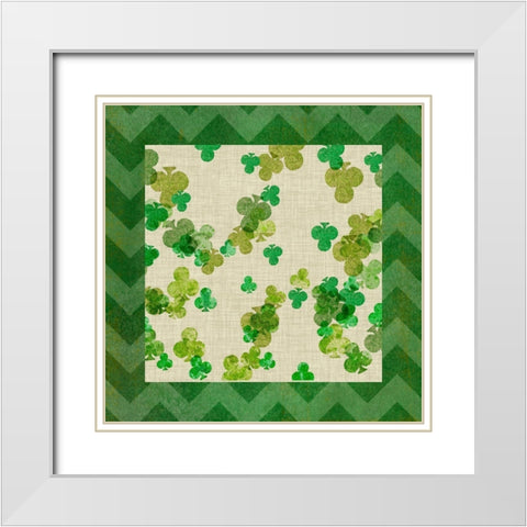 St. Pattys Collection I White Modern Wood Framed Art Print with Double Matting by Vision Studio