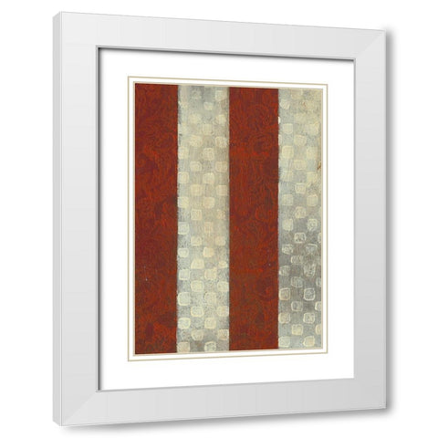 American Quilt D White Modern Wood Framed Art Print with Double Matting by Vision Studio