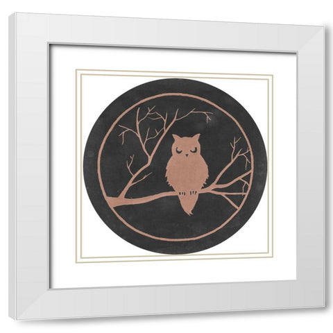 Spooky Chalkboard Collection C White Modern Wood Framed Art Print with Double Matting by Popp, Grace