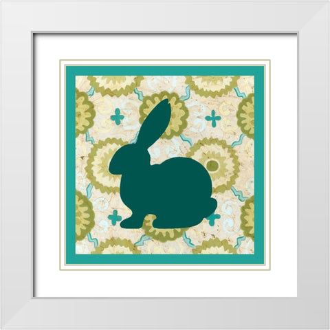 Decorative Easter Collection D White Modern Wood Framed Art Print with Double Matting by Vision Studio