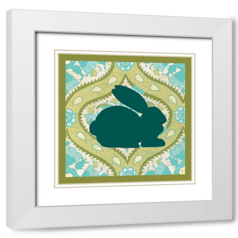 Decorative Easter Collection E White Modern Wood Framed Art Print with Double Matting by Vision Studio