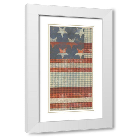 Fourth on the Farm Collection B White Modern Wood Framed Art Print with Double Matting by Studio W