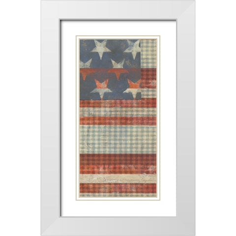 Fourth on the Farm Collection B White Modern Wood Framed Art Print with Double Matting by Studio W