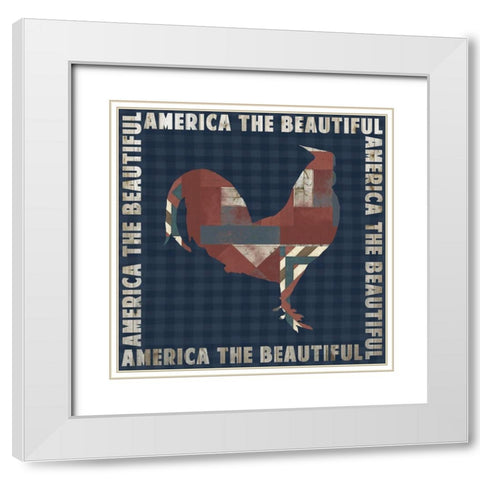 Fourth on the Farm Collection E White Modern Wood Framed Art Print with Double Matting by Studio W