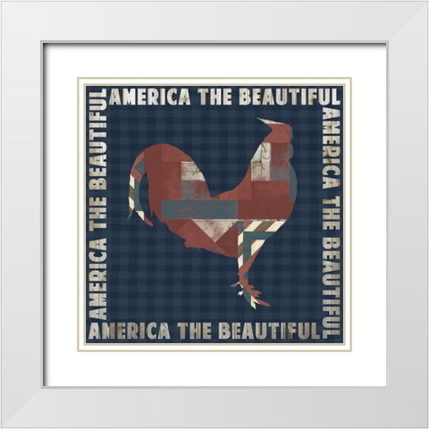 Fourth on the Farm Collection E White Modern Wood Framed Art Print with Double Matting by Studio W