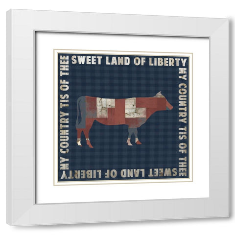 Fourth on the Farm Collection G White Modern Wood Framed Art Print with Double Matting by Studio W