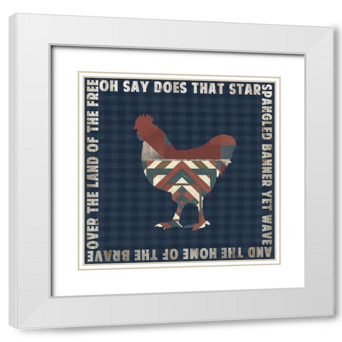 Fourth on the Farm Collection H White Modern Wood Framed Art Print with Double Matting by Studio W