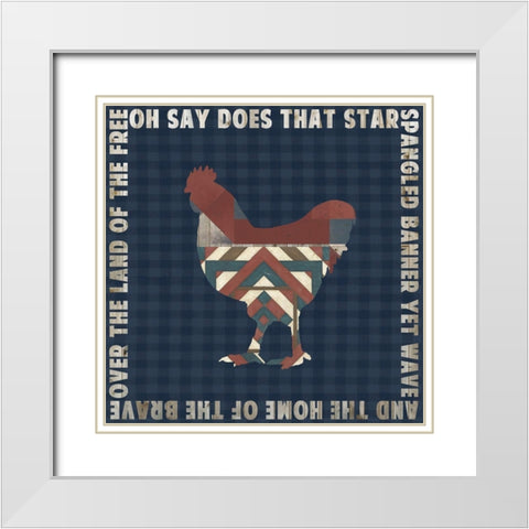 Fourth on the Farm Collection H White Modern Wood Framed Art Print with Double Matting by Studio W