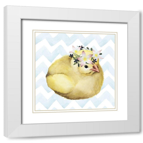 Easter Babies Collection H White Modern Wood Framed Art Print with Double Matting by Popp, Grace