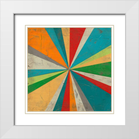 Carnival Lights I White Modern Wood Framed Art Print with Double Matting by Vess, June Erica