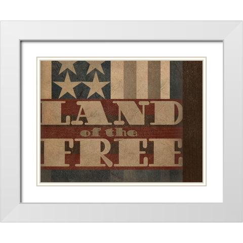 Patriotic Collection A White Modern Wood Framed Art Print with Double Matting by Vess, June Erica