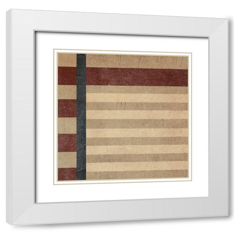 Patriotic Collection C White Modern Wood Framed Art Print with Double Matting by Vess, June Erica