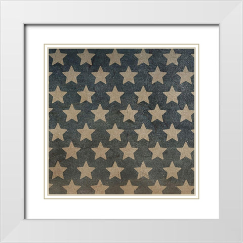 Patriotic Collection D White Modern Wood Framed Art Print with Double Matting by Vess, June Erica