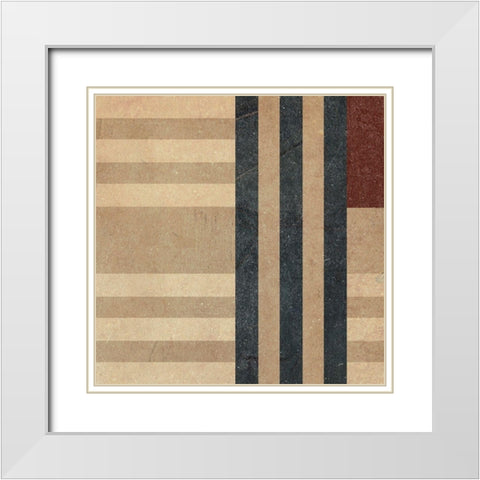 Patriotic Collection E White Modern Wood Framed Art Print with Double Matting by Vess, June Erica