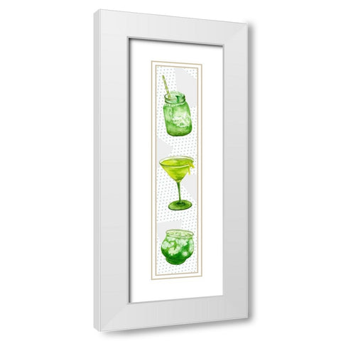 St. Patricks Day Collection D White Modern Wood Framed Art Print with Double Matting by Wang, Melissa