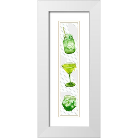 St. Patricks Day Collection D White Modern Wood Framed Art Print with Double Matting by Wang, Melissa