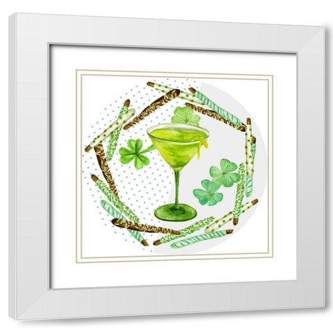 St. Patricks Day Collection H White Modern Wood Framed Art Print with Double Matting by Wang, Melissa