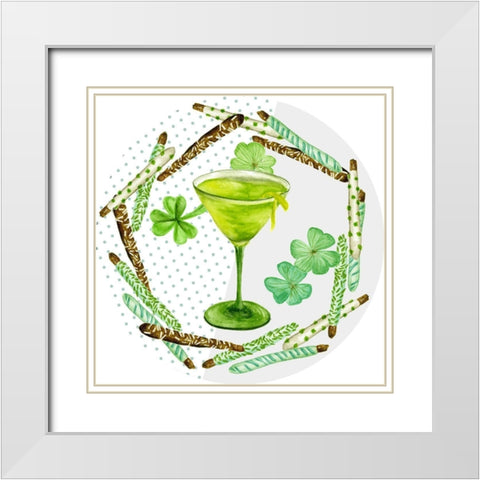 St. Patricks Day Collection H White Modern Wood Framed Art Print with Double Matting by Wang, Melissa