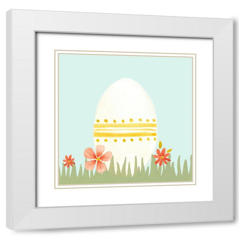 Sweet Easter Collection C White Modern Wood Framed Art Print with Double Matting by Vess, June Erica