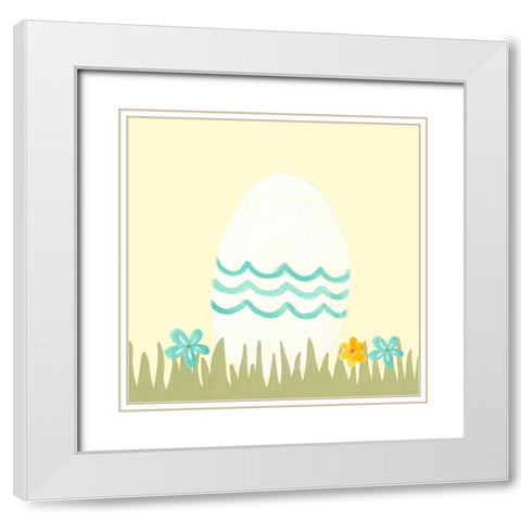 Sweet Easter Collection E White Modern Wood Framed Art Print with Double Matting by Vess, June Erica