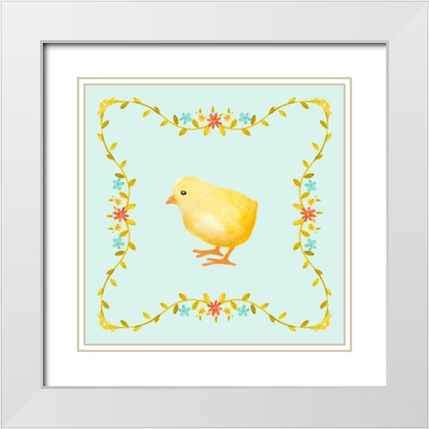 Sweet Easter Collection F White Modern Wood Framed Art Print with Double Matting by Vess, June Erica