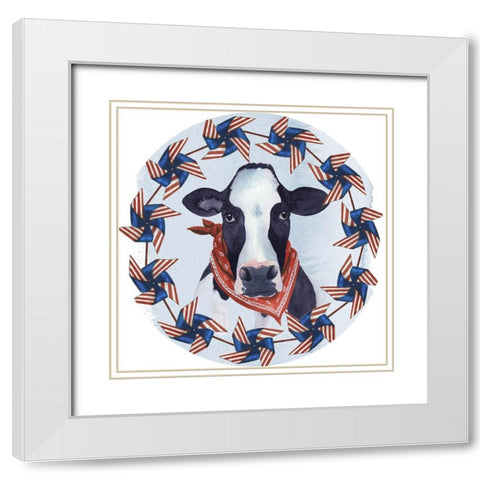 American Herd Collection C White Modern Wood Framed Art Print with Double Matting by Popp, Grace