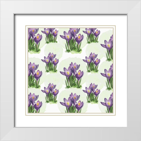 Bunny Crossing Collection F White Modern Wood Framed Art Print with Double Matting by Parker, Jennifer Paxton