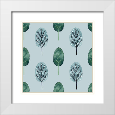 Christmastown Collection H White Modern Wood Framed Art Print with Double Matting by Popp, Grace