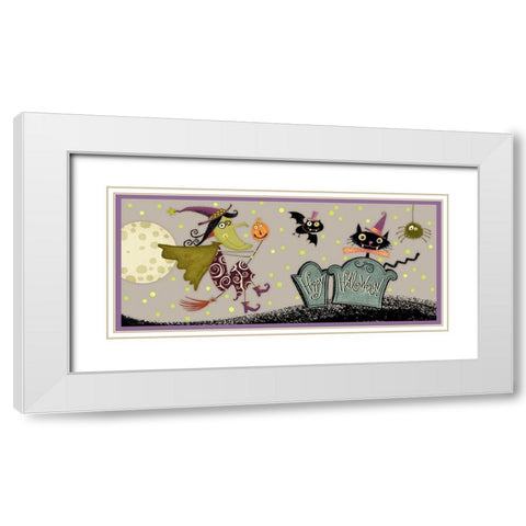 EEK Collection D White Modern Wood Framed Art Print with Double Matting by Eisner, Viv