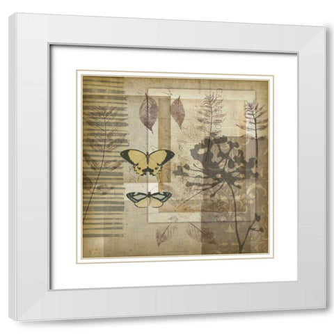 Small Notebook Collage II White Modern Wood Framed Art Print with Double Matting by Goldberger, Jennifer