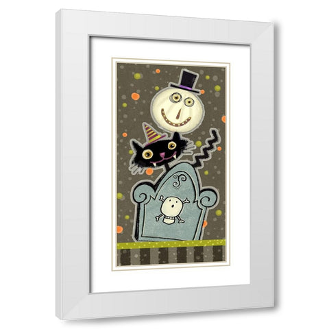 Happy Haunting Collection B White Modern Wood Framed Art Print with Double Matting by Eisner, Viv