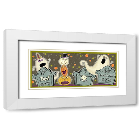 Happy Haunting Collection D White Modern Wood Framed Art Print with Double Matting by Eisner, Viv