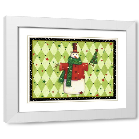 Harlequin Christmas Collection A White Modern Wood Framed Art Print with Double Matting by Eisner, Viv