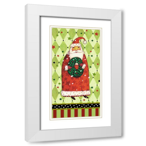 Harlequin Christmas Collection B White Modern Wood Framed Art Print with Double Matting by Eisner, Viv