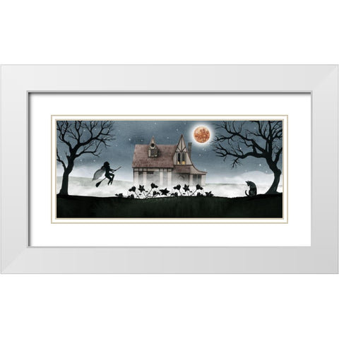 Harvest Moon Collection D White Modern Wood Framed Art Print with Double Matting by Popp, Grace