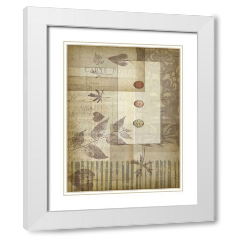 Small Notebook Collage III White Modern Wood Framed Art Print with Double Matting by Goldberger, Jennifer