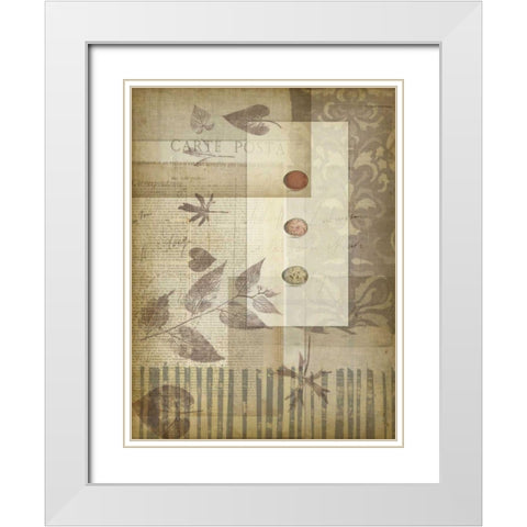 Small Notebook Collage III White Modern Wood Framed Art Print with Double Matting by Goldberger, Jennifer