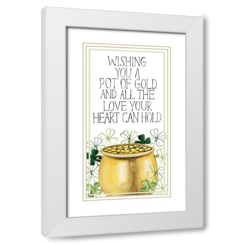 Leprechauns Rainbow Collection B White Modern Wood Framed Art Print with Double Matting by Popp, Grace